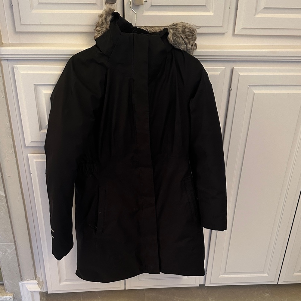 The North Face Black Ski & Snow Jacket with Gray Fur Trim